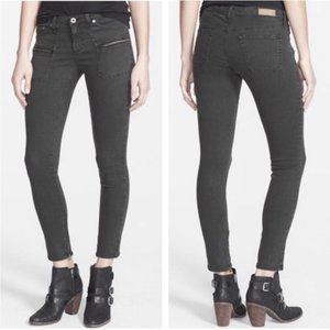 AG the harlow patch pocket zip jeans grey size 26